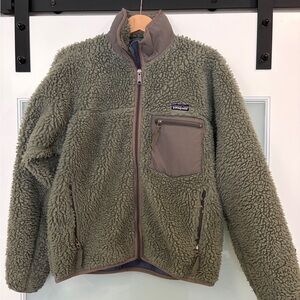 Patagonia Retro-X Olive Green Fleece Jacket Small